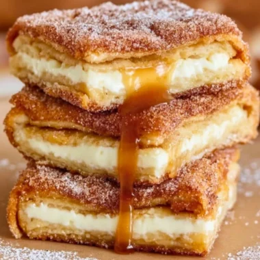 Delicious Churro Cheesecake with a cinnamon topping and whipped cream