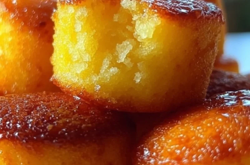 Delicious homemade Cornbread Poppers served on a platter