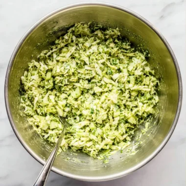 Green Goddess Cabbage Salad featuring vibrant greens and a creamy dressing