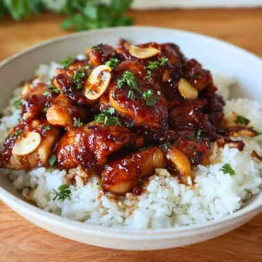 Delicious honey butter chicken served with sides on a plate