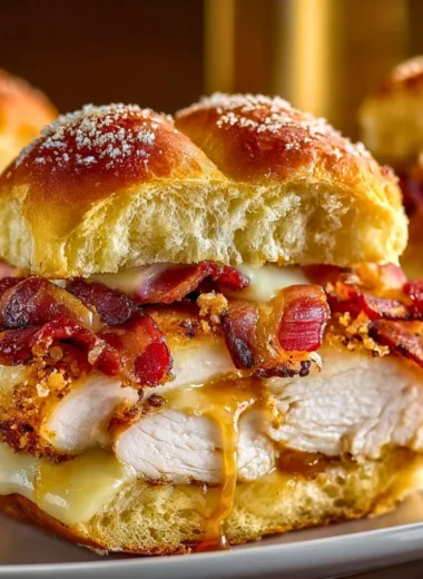 Maple Chicken Bacon Sliders with toppings on a platter