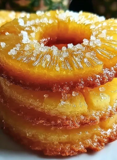 Delicious pineapple upside down sugar cookies on a plate
