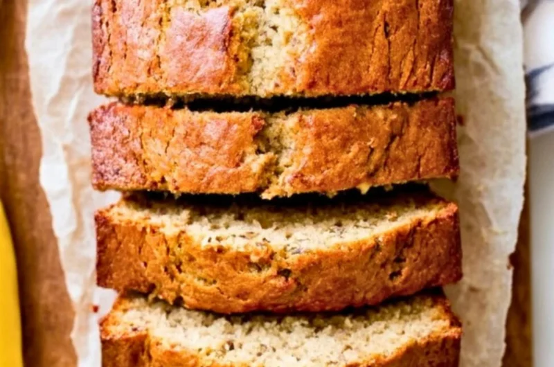 Best easy banana bread recipe with ripe bananas, walnuts, and a golden crust