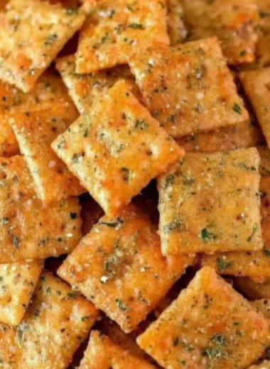 Cheese Ranch Crackers served in a bowl, perfect for snacking