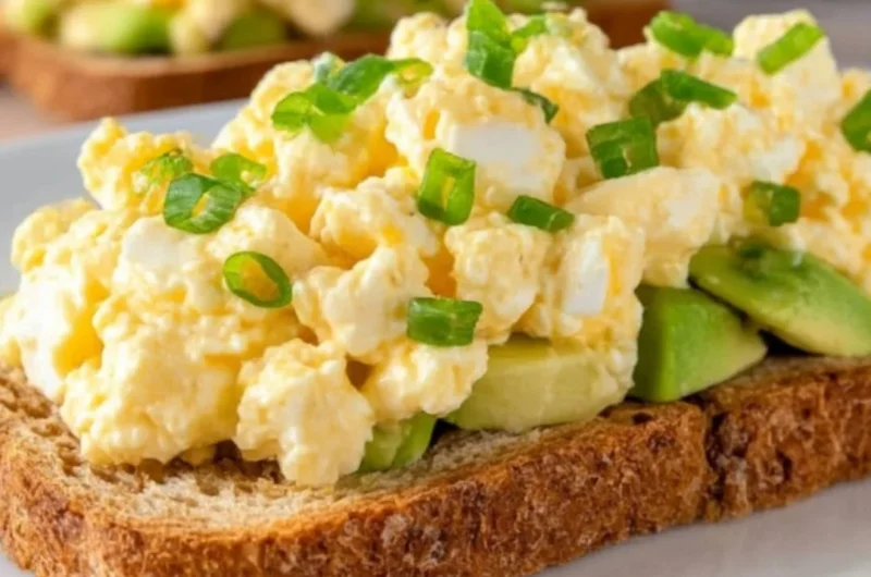 Delicious egg salad made with cottage cheese instead of mayo
