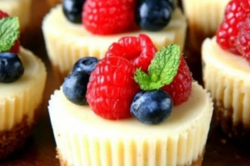 Delicious gluten-free cheesecakes ready for serving at a dessert table.