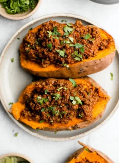 Healthy Sloppy Joes made with lean meat and fresh vegetables