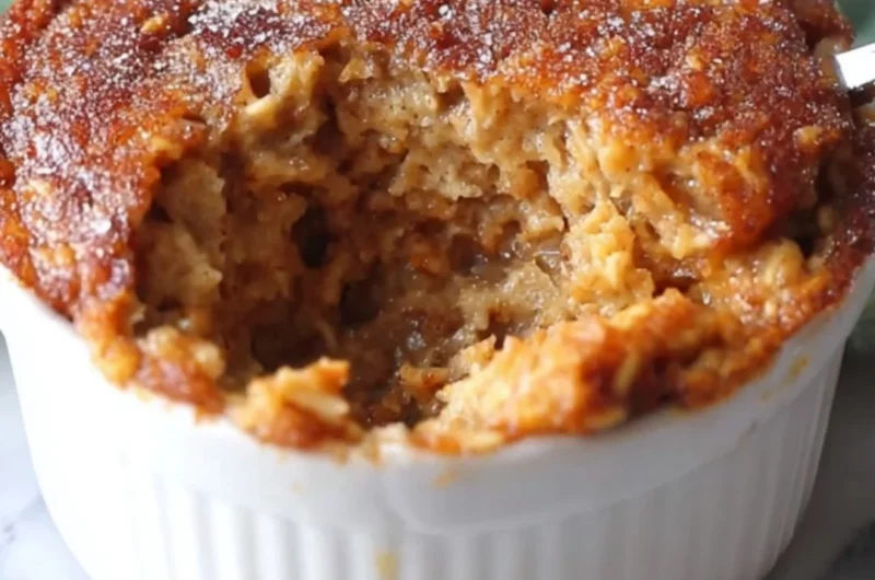 Delicious Oatmeal Muffin Cake topped with nuts and served on a plate