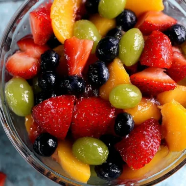 Colorful fruit salad with a secret ingredient for enhanced flavor