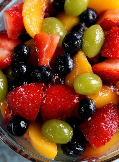 Colorful fruit salad with a secret ingredient for enhanced flavor