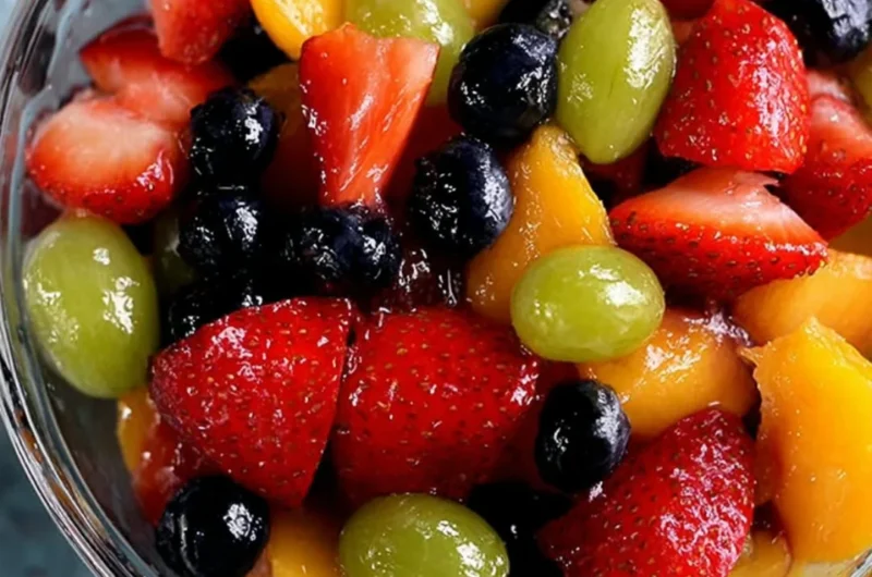 Colorful fruit salad with a secret ingredient for enhanced flavor