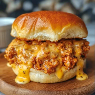 Cajun Chicken Sloppy Joes served on a plate with toppings