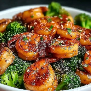 High-Protein Honey Garlic Shrimp served with vegetables