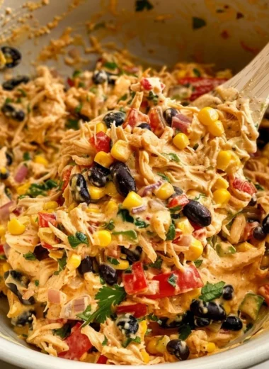 A vibrant Southwestern Chicken Salad featuring grilled chicken and fresh vegetables.