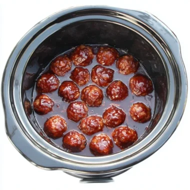 Delicious BBQ meatballs served on a platter with a tangy sauce