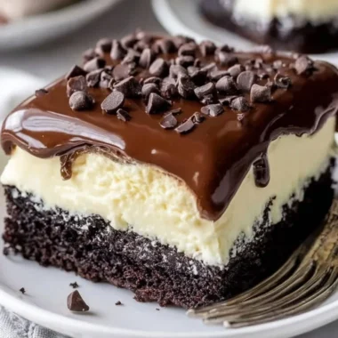 Delicious Chocolate Ooey Gooey Cake with rich chocolate glaze