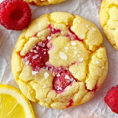 Cozy lemon raspberry cookies with a citrus glaze and berries on a plate