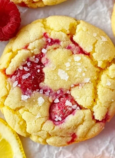 Cozy lemon raspberry cookies with a citrus glaze and berries on a plate