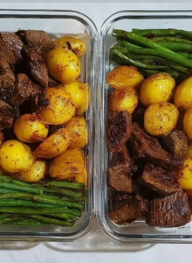 Garlic balsamic steak bites cooked to perfection, served on a platter.