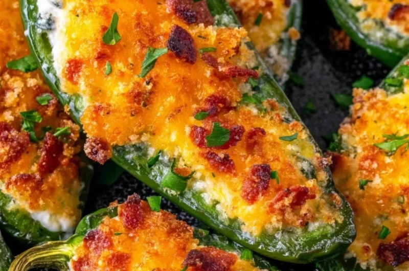 Deliciously stuffed jalapeno poppers ready for a tasty snack or appetizer.