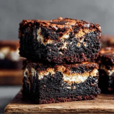 Delicious homemade marshmallow brownies topped with fluffy marshmallows.
