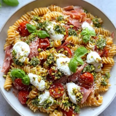 Radiator Pasta Salad with fresh vegetables and dressing