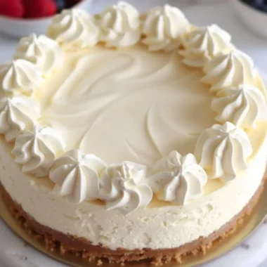 Delicious homemade Vanilla Cheesecake topped with fresh berries