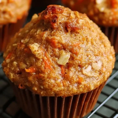 Delicious carrot oatmeal muffins in a bowl, ready for healthy breakfast